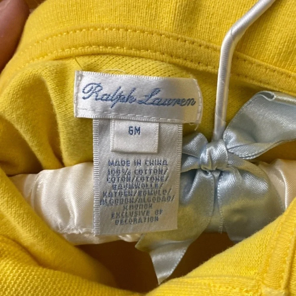 Ralph Lauren Yellow Onesie 6M